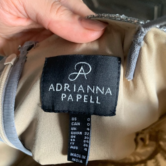 Adrianna Papell Lavender/Gray Gown - Picture 8 of 8